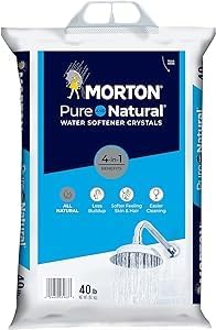 Morton Water Softener Salt Crystals - Pure & Natural 4-in-1 Formula, 40 Lb Bag (2-Pack)