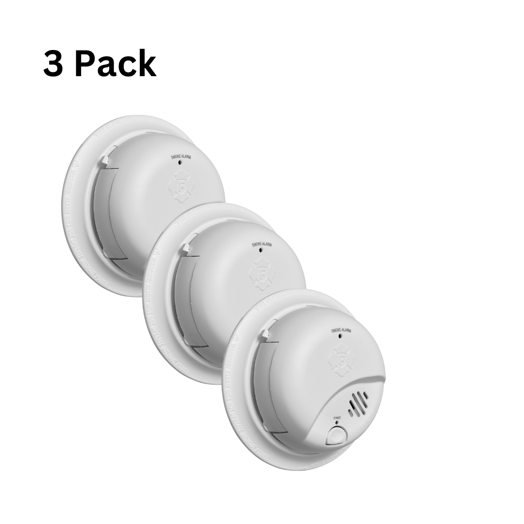 BRK SMI100-AC Smoke Alarm – Hardwired with Ionization Sensor, Battery Backup, and Replaceable Battery