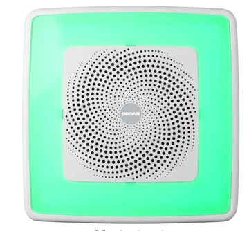 Broan SPK110RGBL ® 110 CFM, 1.5 Sones ChromaComfort™ w/ Sensonic™ Bluetooth® Speaker