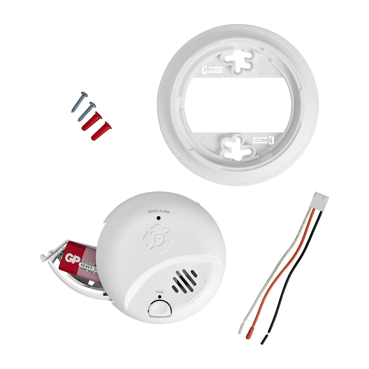 BRK SMI100-AC Smoke Alarm – Hardwired with Ionization Sensor, Battery Backup, and Replaceable Battery