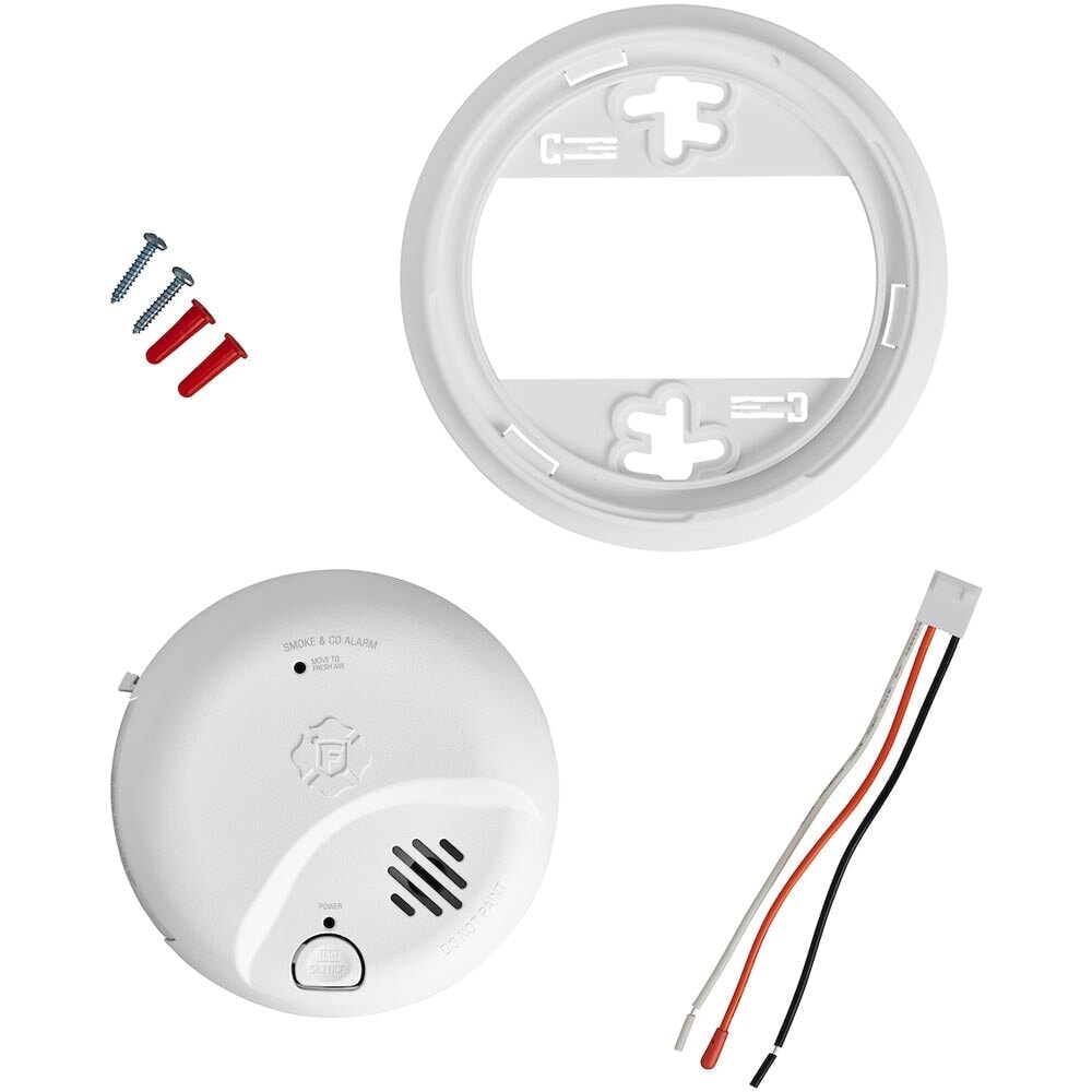 BRK SMICO105-AC Smoke & CO Alarm – Hardwired with Ionization Sensor and Battery Backup