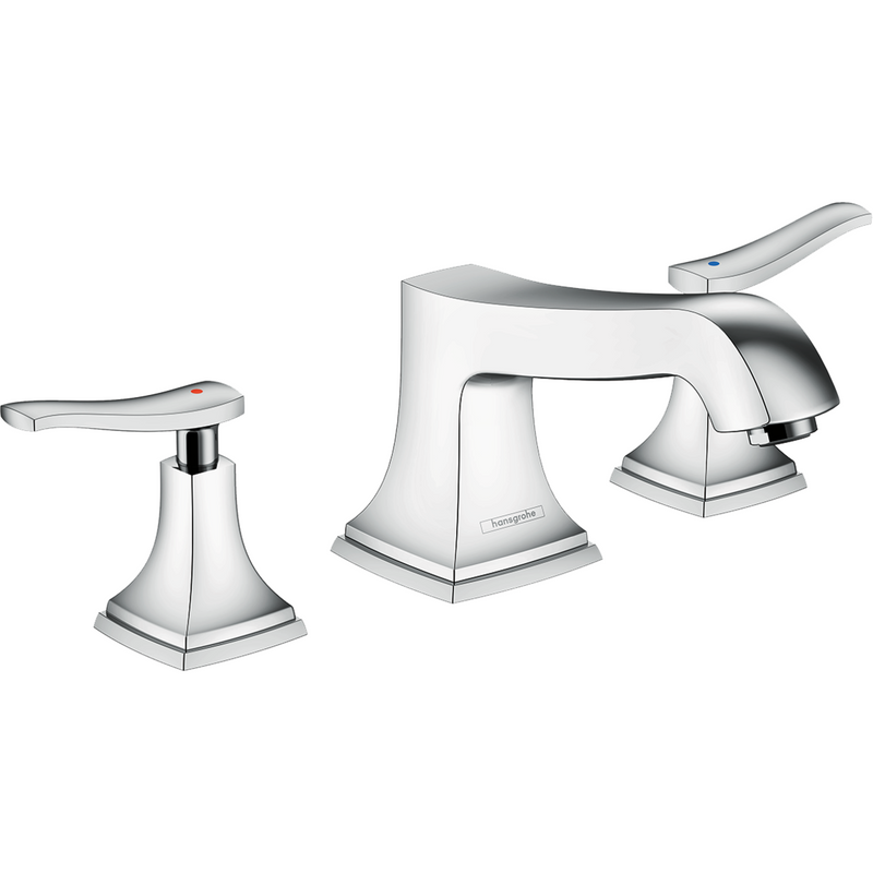Hansgrohe Metropol Classic 3-Hole Roman Tub Set Trim with Lever Handles, 31428001 Chrome