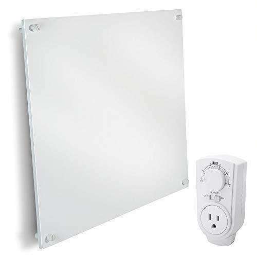 EconoHome - Wall Mount Space Heater Panel - 400 Watt Convector Heater - Thermostat & Reflector Included