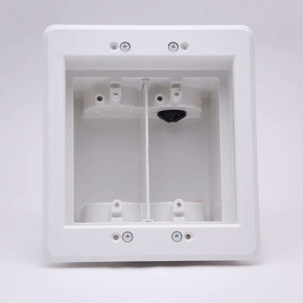 Arlington DVFR2W-1 Wall Plate, 2-Gang, White