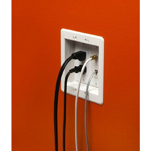 Arlington TVBU505 Recessed TV Box Wall Plate Kit 2-Gang