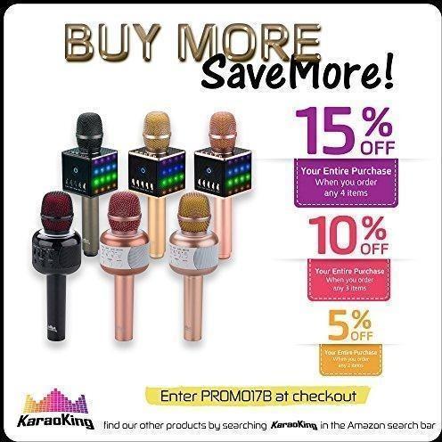 Wireless Bluetooth Karaoke Microphone with Speaker and LED lights (H8 2.0)