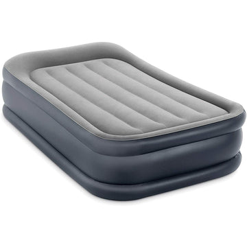 Intex - 64131ED - Deluxe Pillow Rest Raised Airbed  - QuickFill Plus Internal Pump - 16.5in Twin