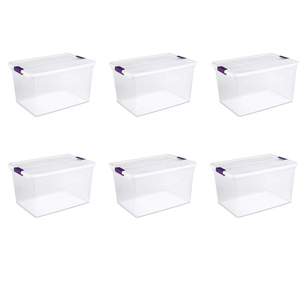 Sterilite 17571706 66 Quart/62 Liter ClearView Latch Box, Clear