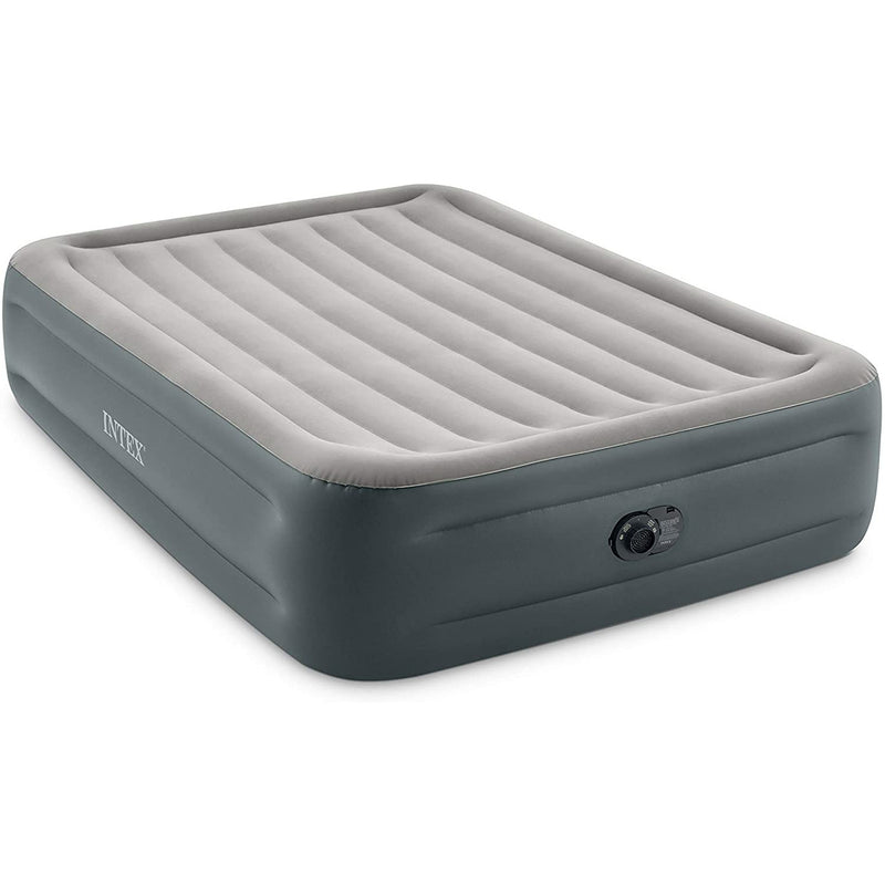 Intex - 64125ED - Dura-Beam Essential Rest Airbed - Internal Electric Pump - 18in Queen