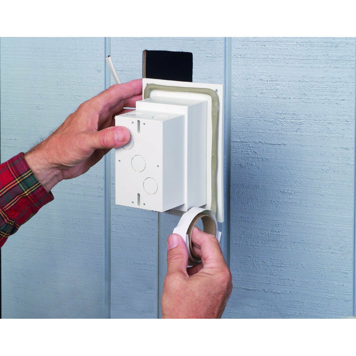 Arlington Low Profile IN BOX Electrical Box with Weatherproof Cover for Flat Surface Retrofit Construction, 1-Gang, Vertical DBVR1C, Clear