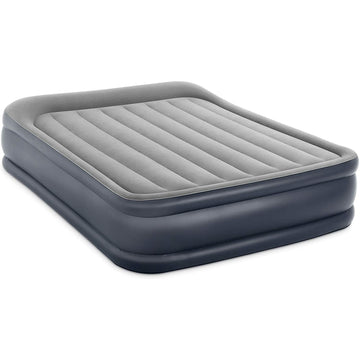 Intex - 64135ED - Deluxe Pillow Rest Raised Airbed - QuickFill Plus Internal Pump - 16.5in Queen