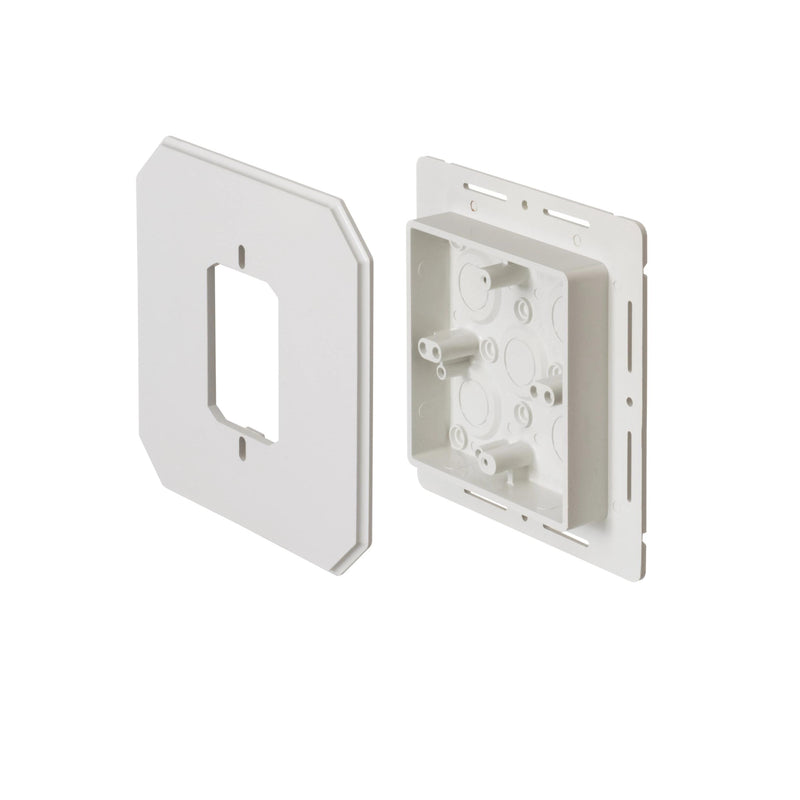 Arlington Siding Box Kit For Fixtures and Receptacles, Cover with Flanges, 1-Pack, 8081F White