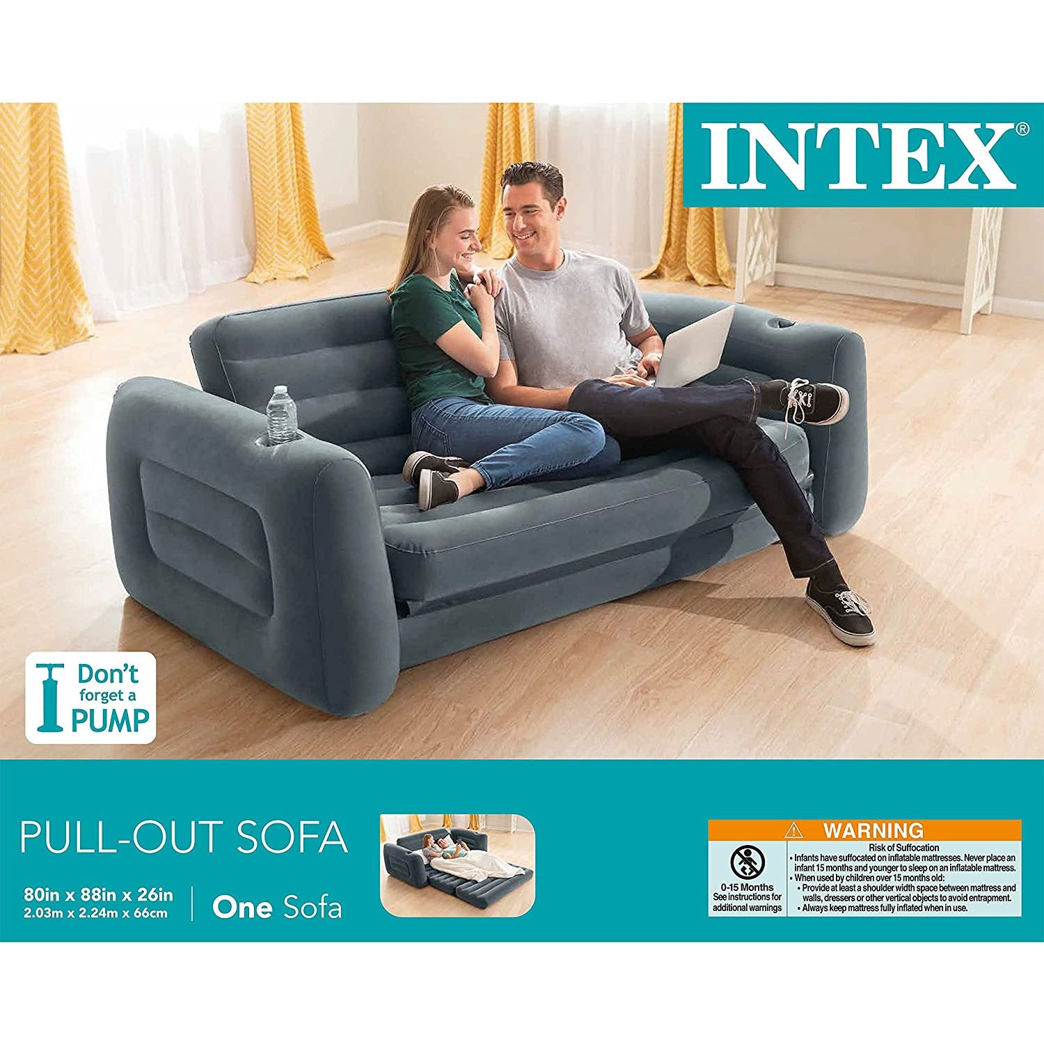 Intex - 66552EP - Inflatable Pull-Out Sofa