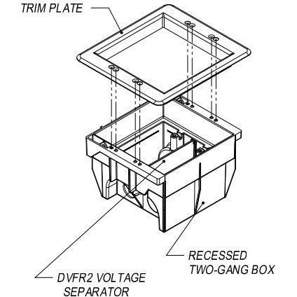 Arlington DVFR2W-1 Wall Plate, 2-Gang, White