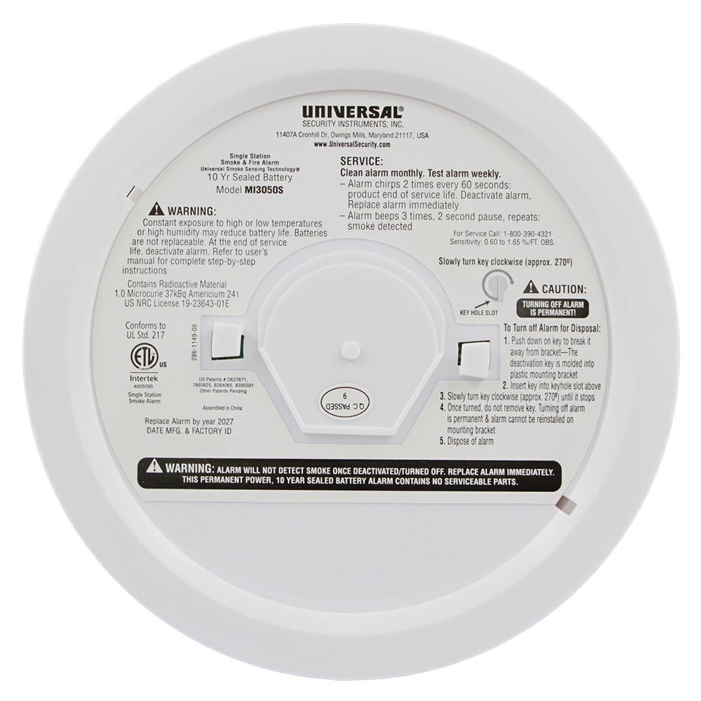 USI Electric - MI3050SB - Universal Smoke Sensing Technology 2-in-1