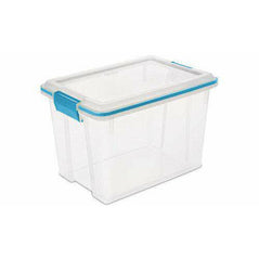 Sterilite - 19324306 20 Quart/19 Liter Gasket Box, Clear with Blue Aquarium Latches and Gasket, 6-Pack - Wholesale Home
