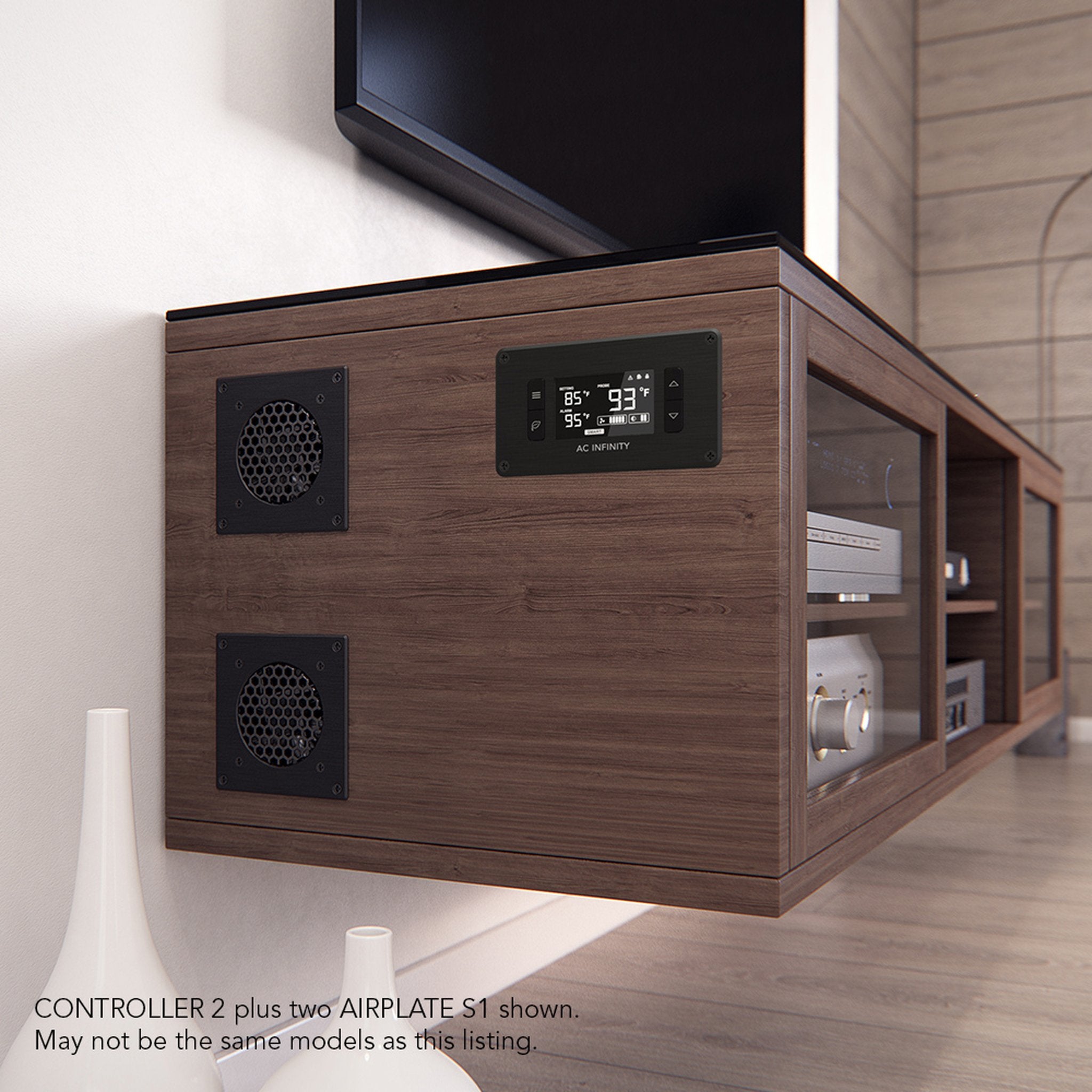 AC Infinity AIRPLATE S1 Cabinet Cooling Fan System - 4 Inch