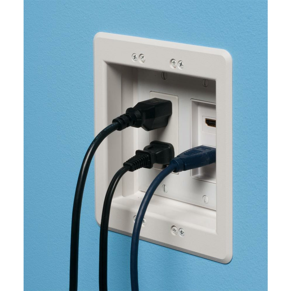 Arlington TVBU505 Recessed TV Box Wall Plate Kit 2-Gang