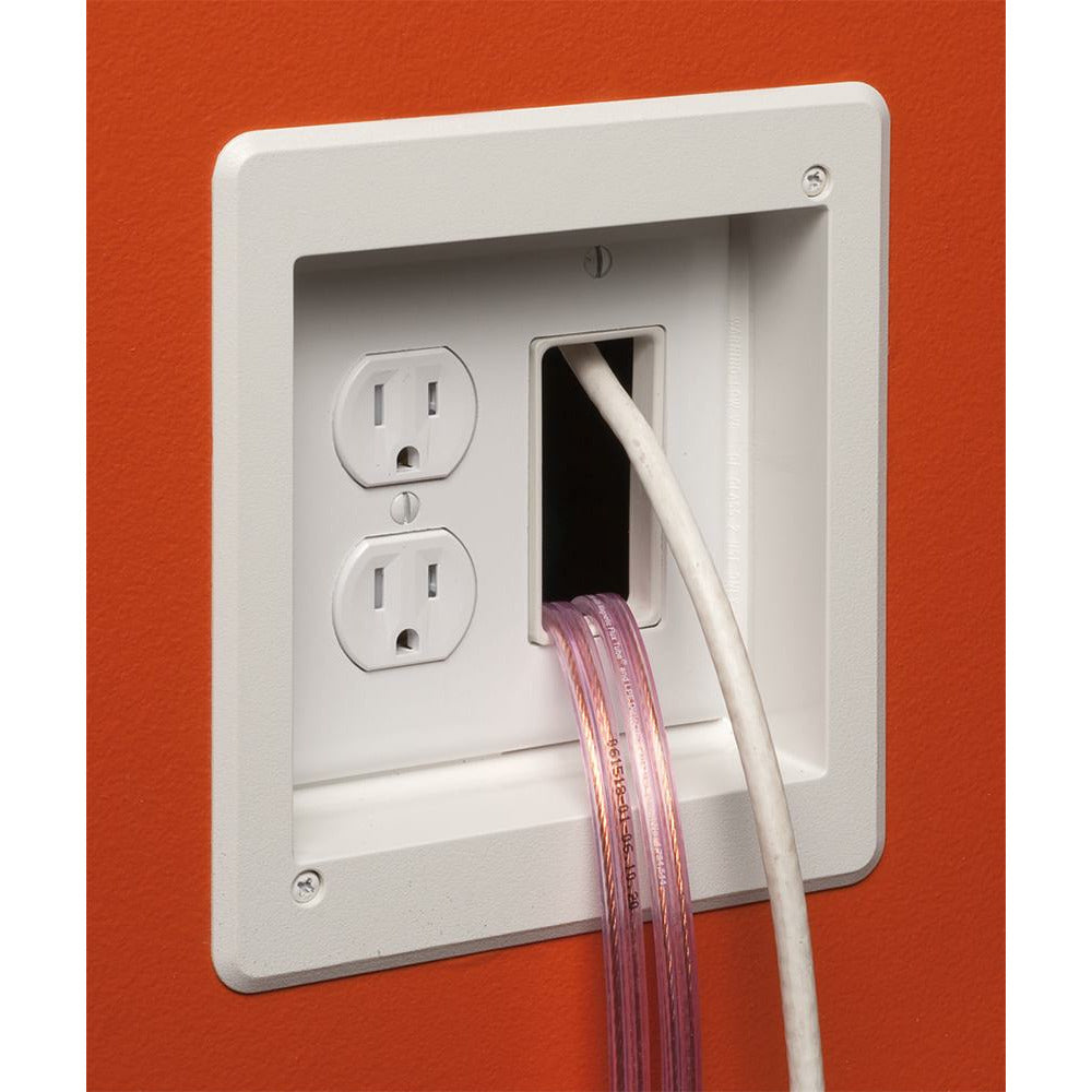 Arlington TVBU505 Recessed TV Box Wall Plate Kit 2-Gang