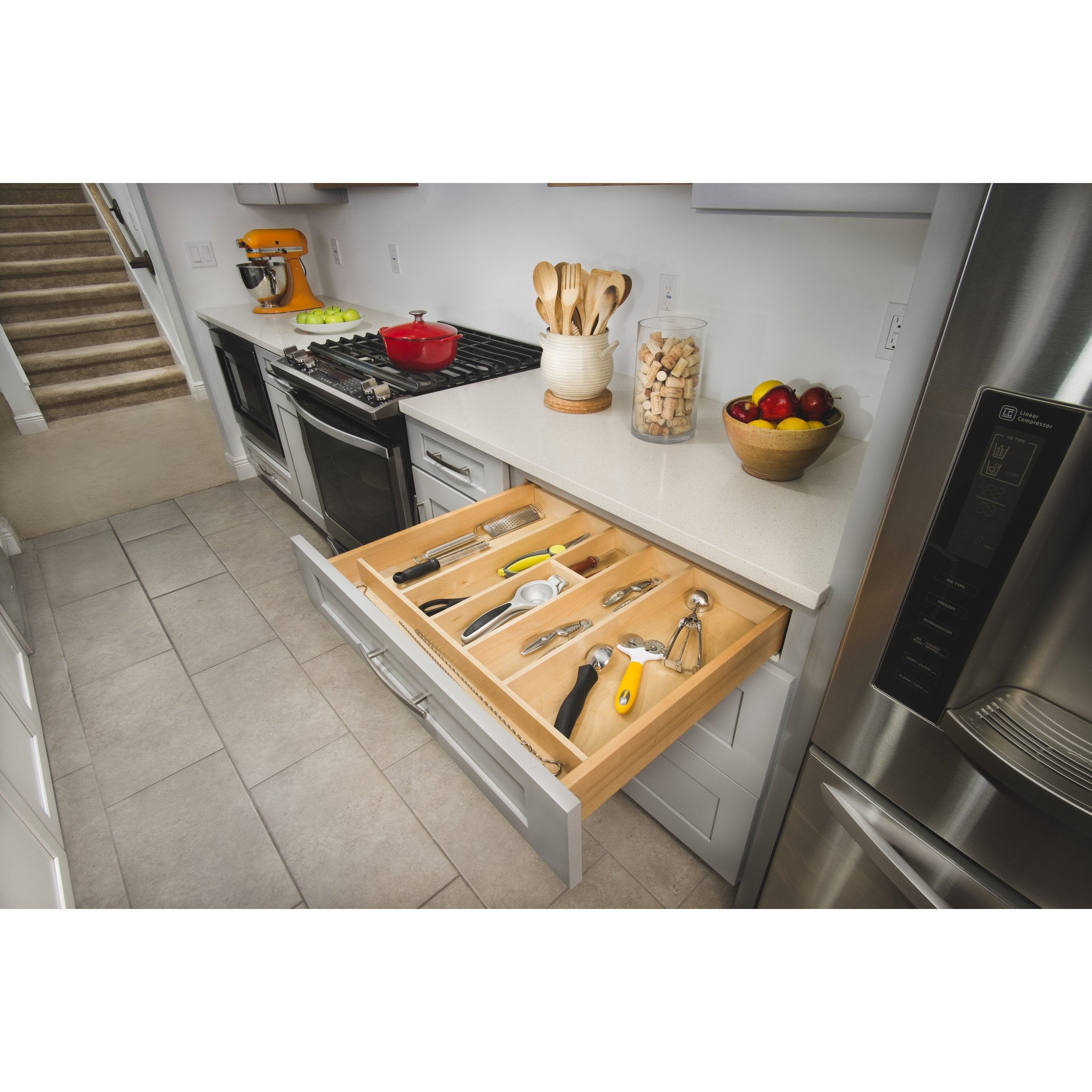 Rev-A-Shelf 4WUT-3 / 24 in Tall Wood Utility Tray Insert