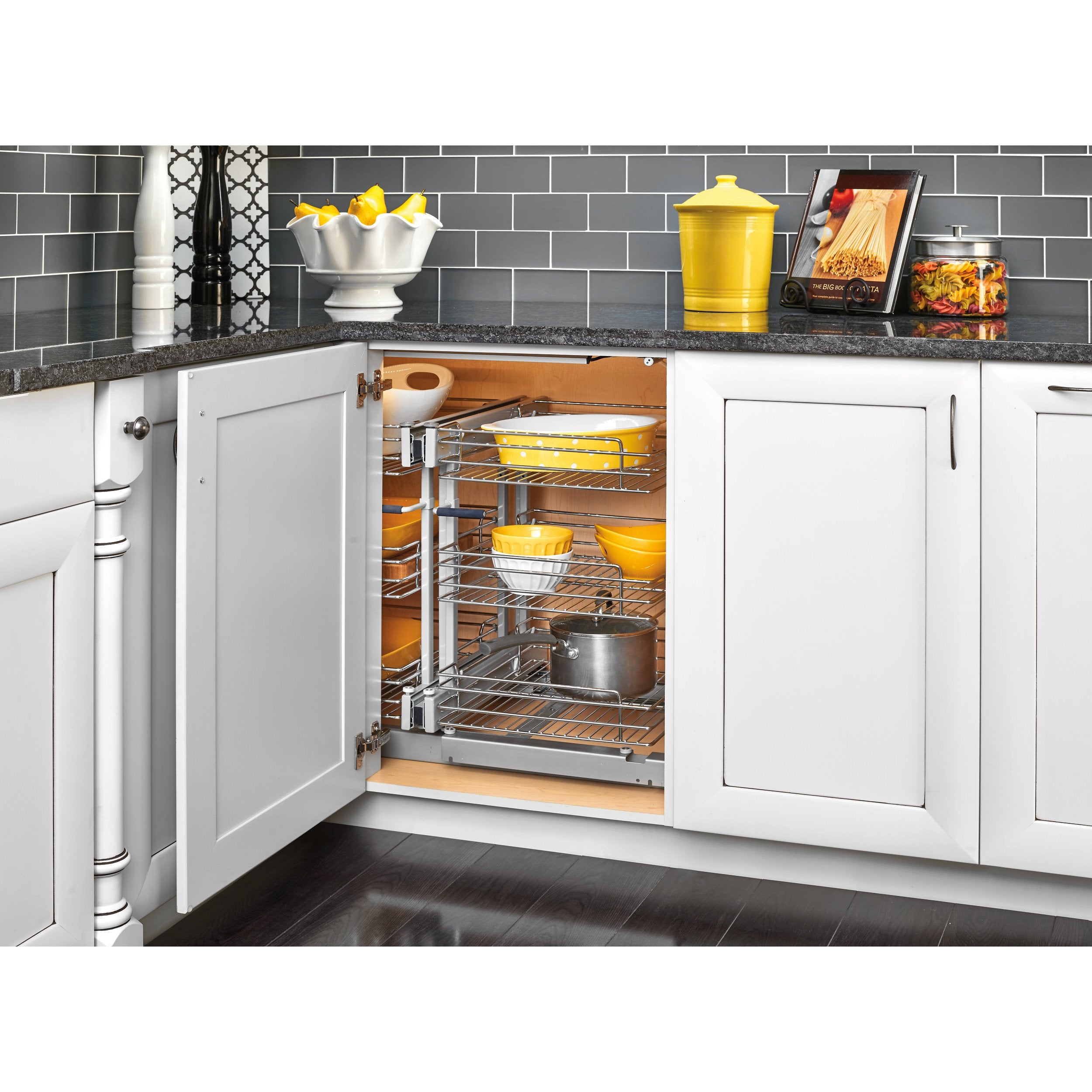 Rev-A-Shelf 5PSP3-18SC-CR / 18 in Three-Tier Blind Corner Organizer Soft -Close