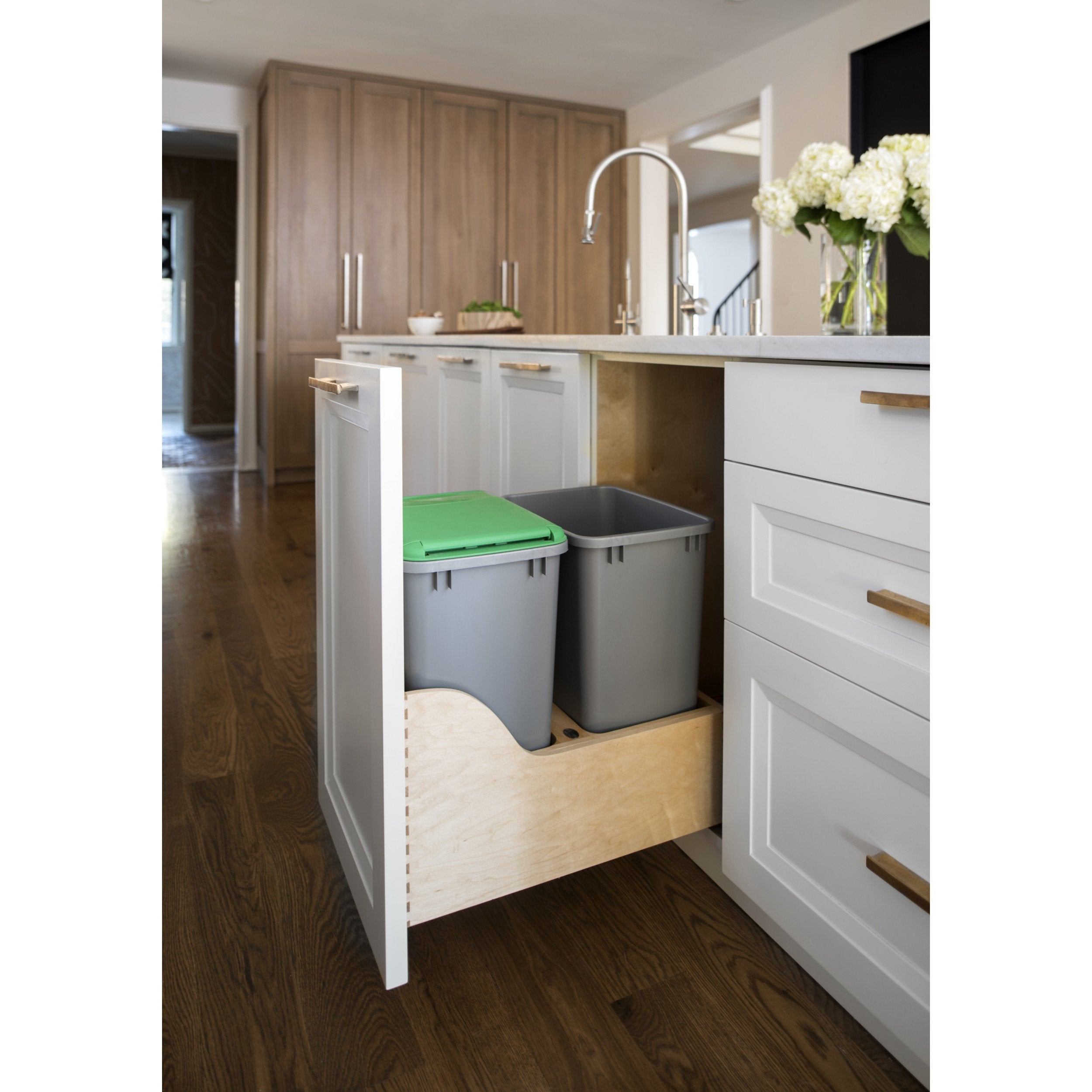 Rev-A-Shelf 4WCSC-1835DM-2 / Double 35 Qrt Pull-Out Waste Container