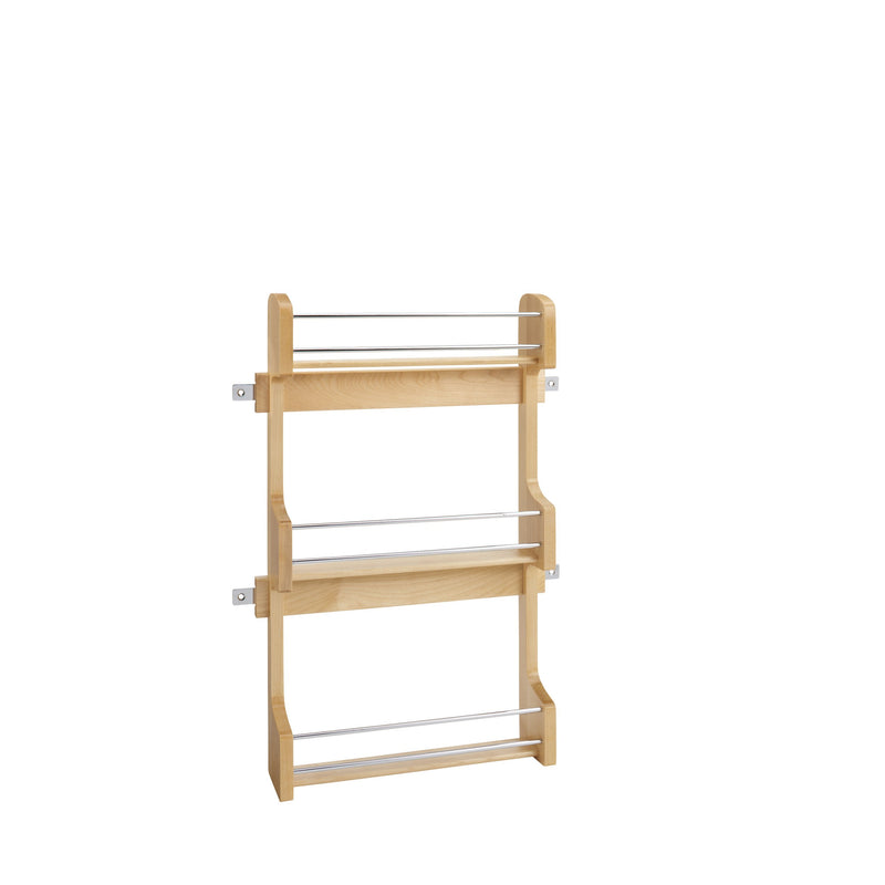 Rev-A-Shelf 4SR-18 / 18 in Cabinet Door mount Wood 3-Shelf Spice Rack