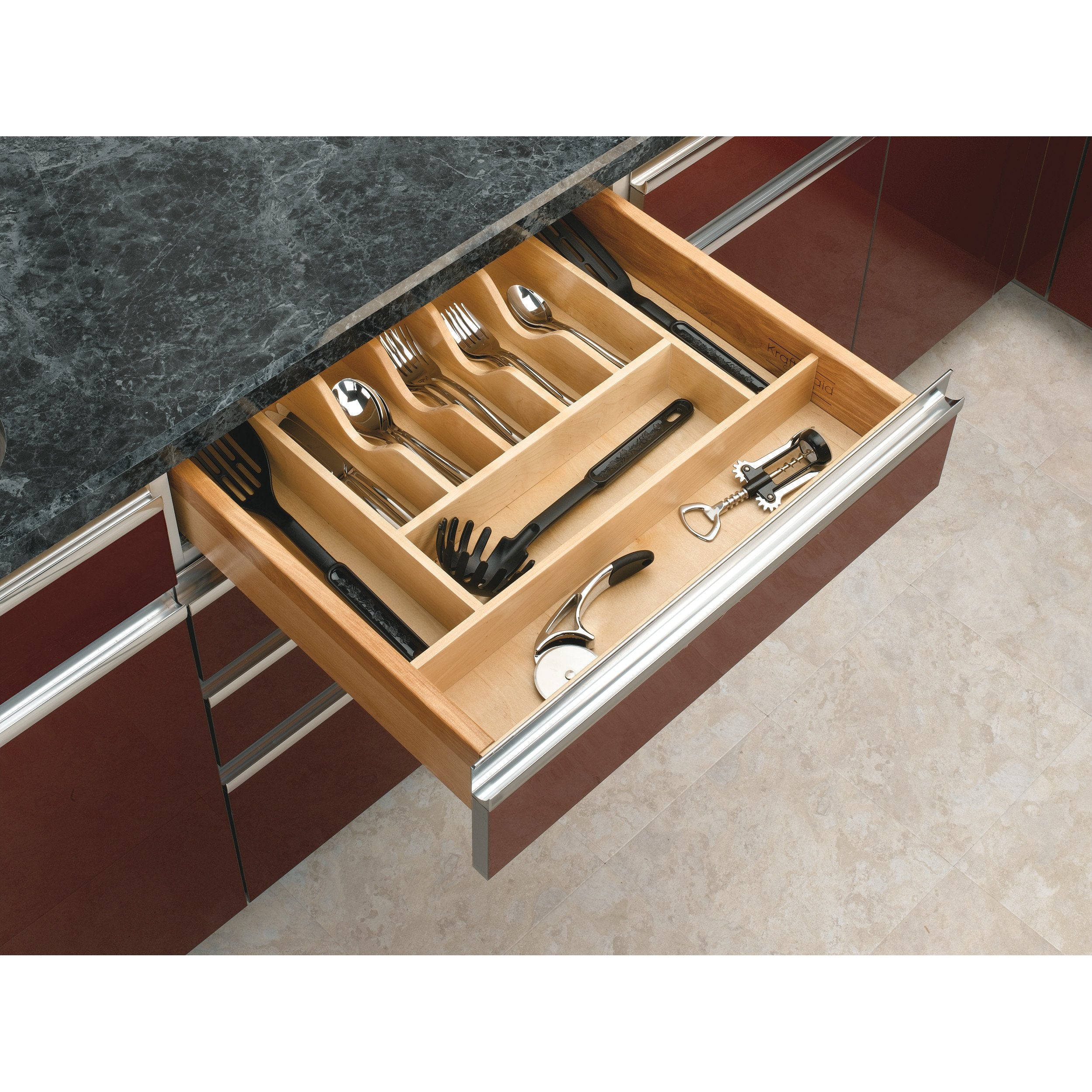Rev-A-Shelf 4WCT-3 / Tall Wood Cutlery Tray Insert