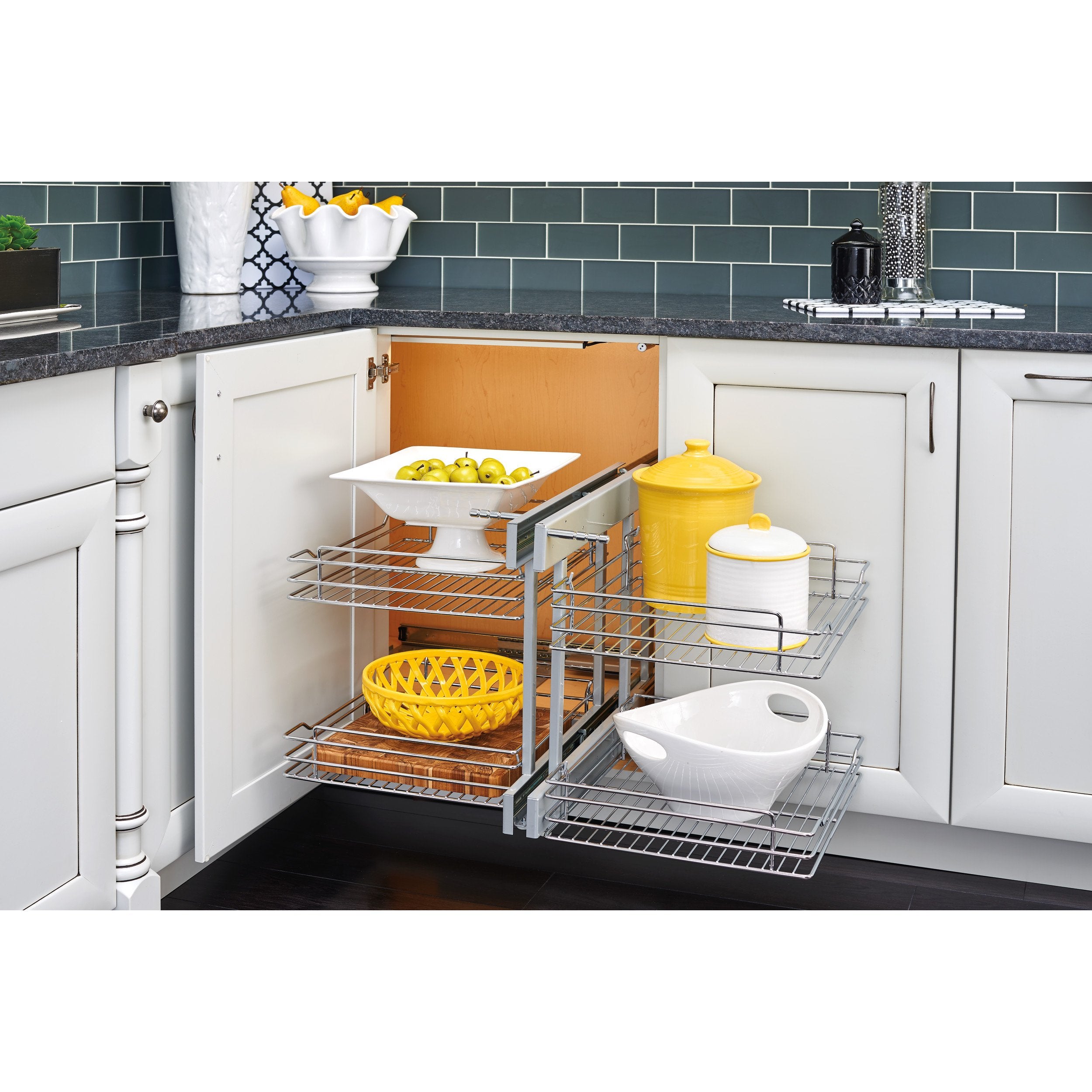 Rev-A-Shelf 5PSP-18SC-CR / 18 in Chrome Blind Corner Organizer Soft-Close