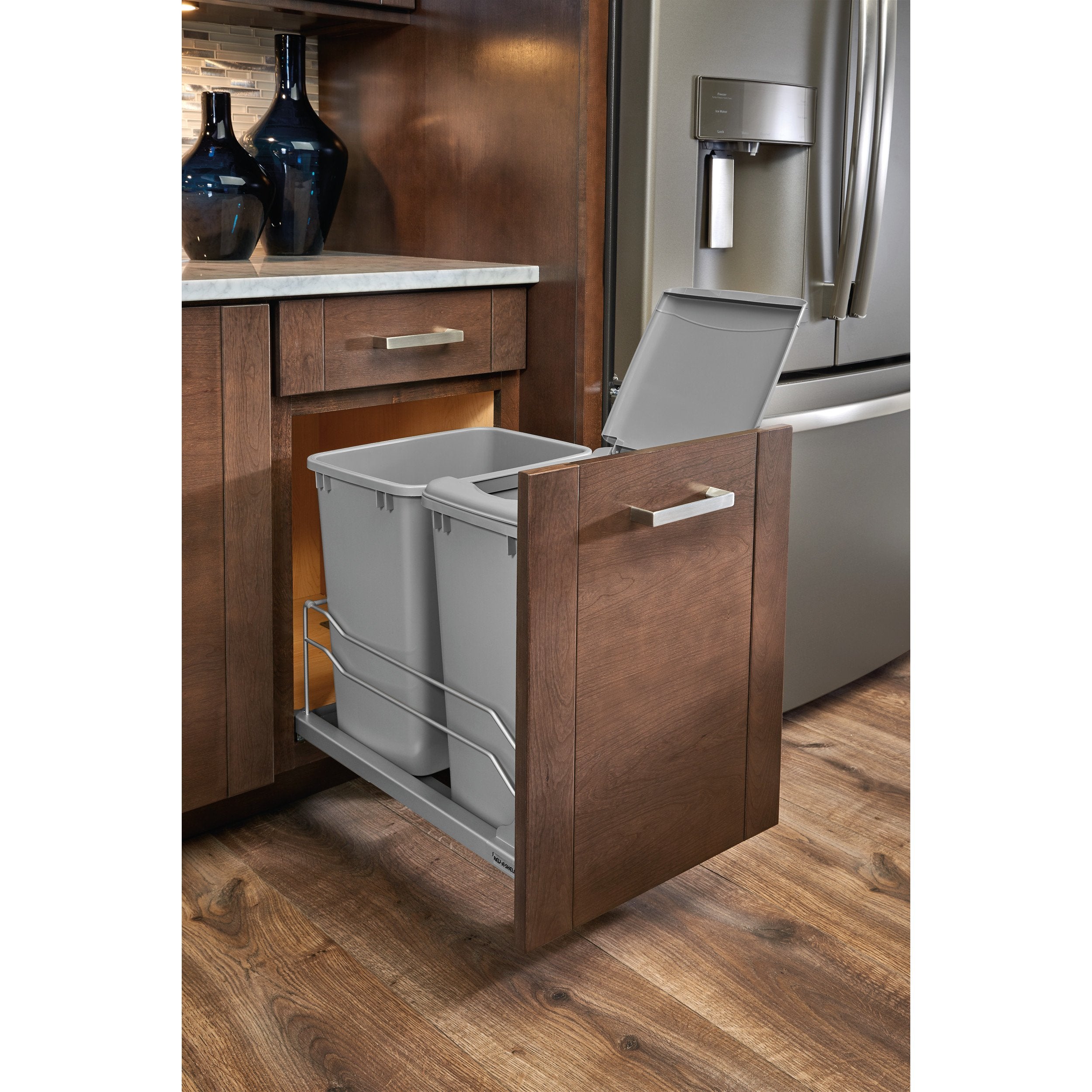 Rev-A-Shelf 53WC-1835SCDM-217 / Double 35 Qrt Pull-out Waste Container Soft-Close
