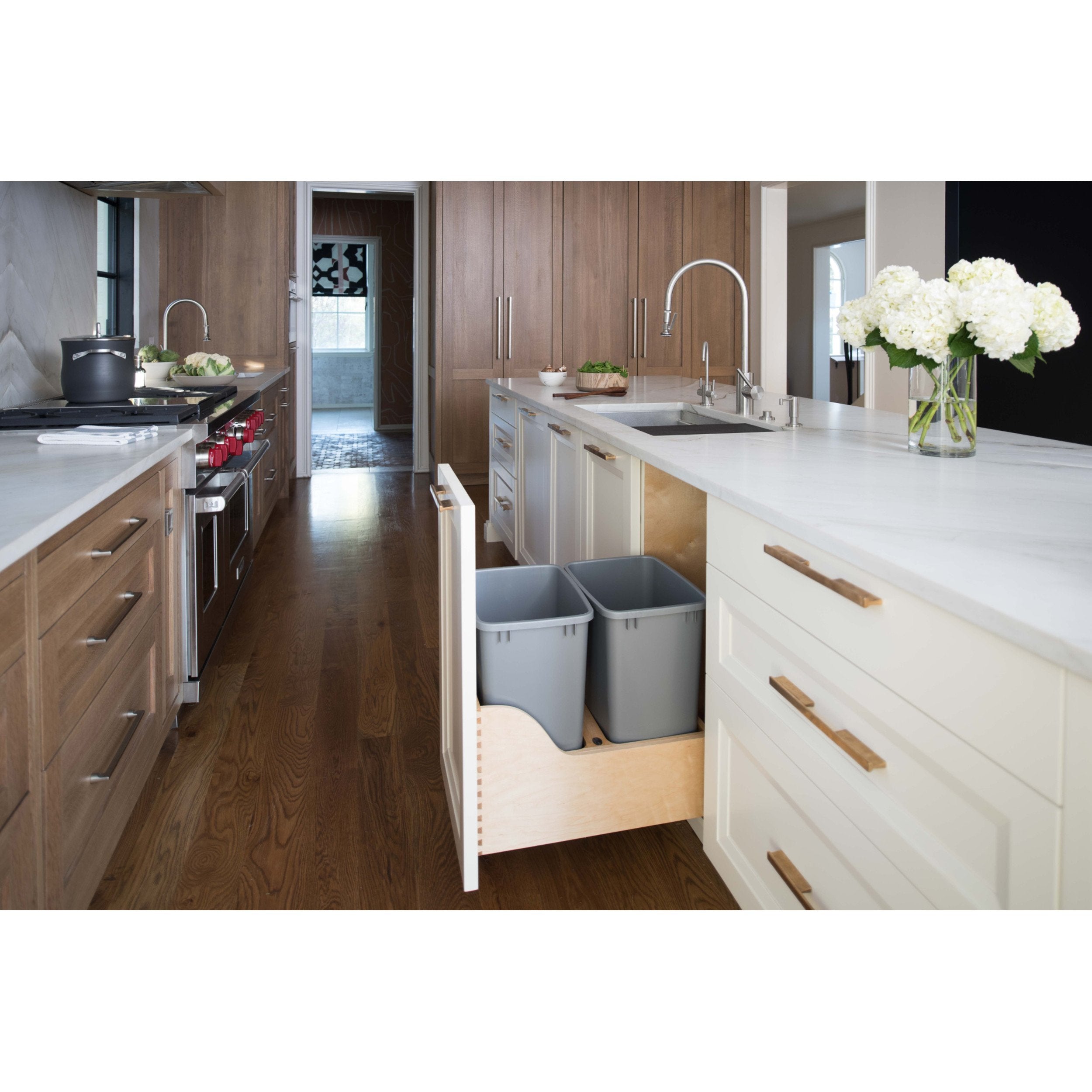 Rev-A-Shelf 4WCSC-1835DM-2 / Double 35 Qrt Pull-Out Waste Container