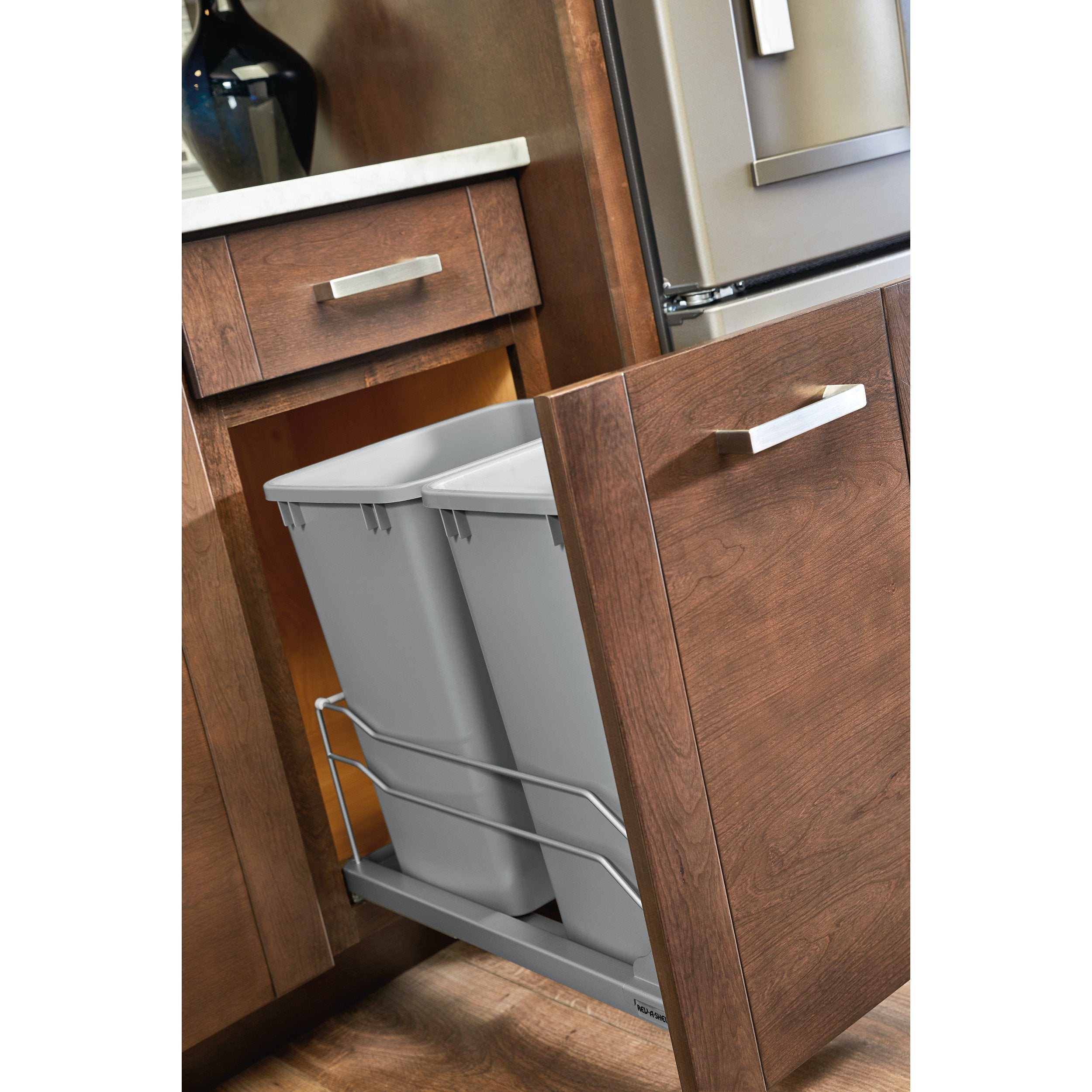 Rev-A-Shelf 53WC-1835SCDM-217 / Double 35 Qrt Pull-out Waste Container Soft-Close