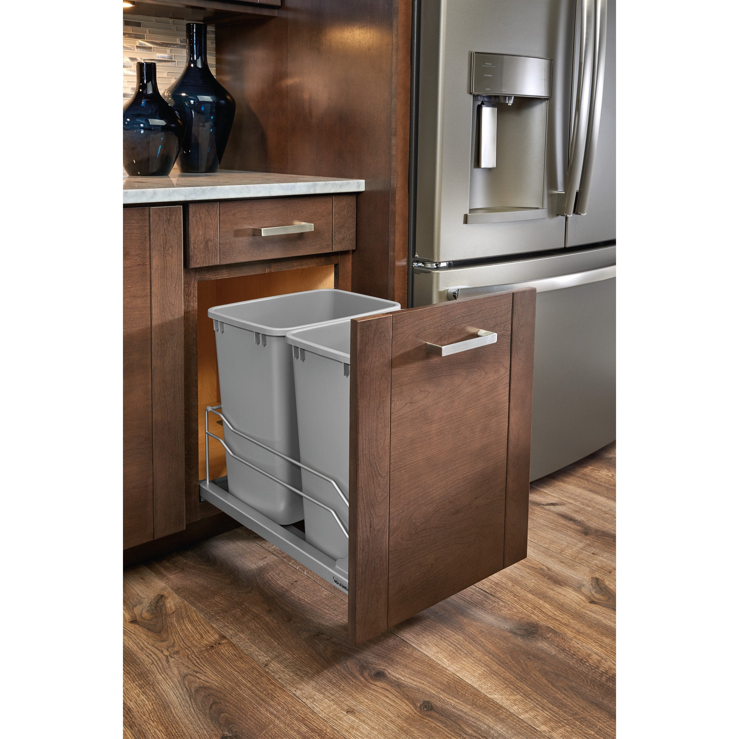 Rev-A-Shelf 53WC-1835SCDM-217 / Double 35 Qrt Pull-out Waste Container Soft-Close