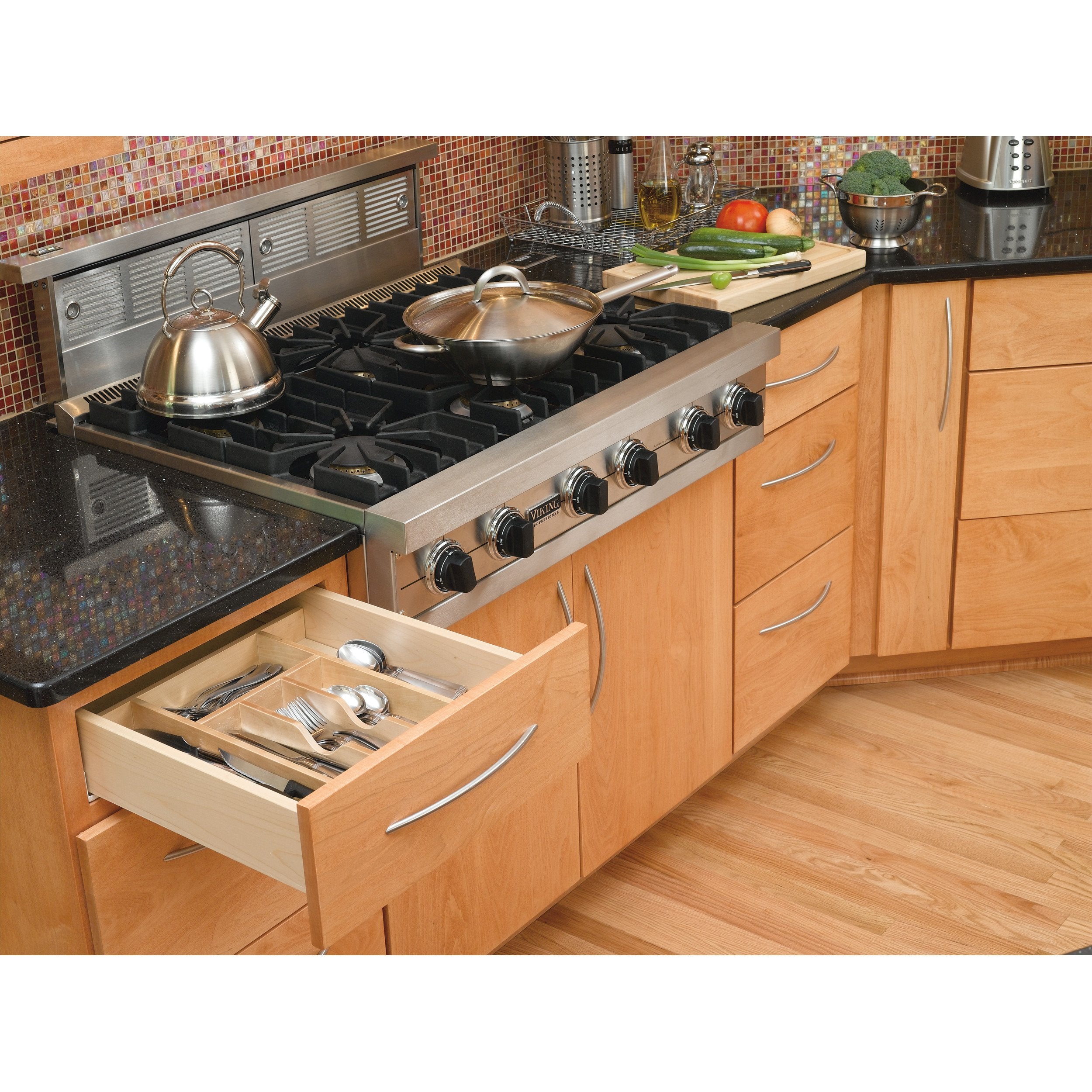 Rev-A-Shelf 4WCT-1 / Tall Wood Cutlery Tray Insert