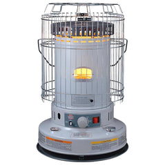 KERO WORLD KW-24 portable indoor kerosene heater with digital controls and safety features, designed for efficient room heating.