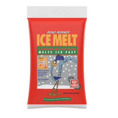 Road Runner 50B-RR ice melt blend bag, 50 lbs, snow and ice melting salt for winter weather conditions.