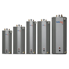 Turbomax boiler water heater with a compact design and digital control panel for efficient home hot water supply.