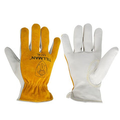 Tillman 1414 drivers gloves in a 4-pack, showcasing durable, comfortable work gloves with versatile use, close-up view of gloves.