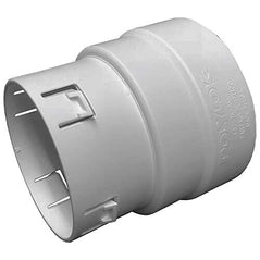 Polylok PL-IT44CC 4-inch corrugated pipe adapter for plumbing applications, shown in a close-up image.