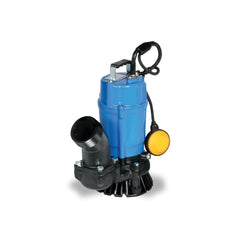 TSURUMI HSZ3.75S automatic submersible trash pump with 1 HP motor, 3-inch discharge, float switch for sand and solids dewatering