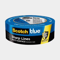 3M ScotchBlue™ Sharp Lines Painter’s Tape 2093, blue painter's tape with clean edge lines for precise painting and masking.