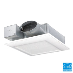 Panasonic FV-0510VSC1 WhisperValue DC Low-Profile Bathroom Fan with Condensation Sensor, 50-80-100 CFM