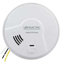 USI MI106S Hardwired Smoke & Fire Alarm | 10-Year Sealed Battery