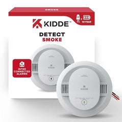 Kidde 20SA10 Hardwired Smoke Alarm with 10-Year Sealed Battery Backup, Photoelectric, Interconnectable