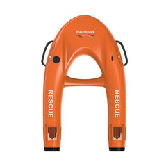 Havospark Hover Ark H3 buoy floating on water with sleek design and branding, used for marine or navigation purposes.