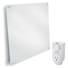 EconoHome wall mount space heater panel with thermostat and reflector, 400 watt convector heater for indoor heating.