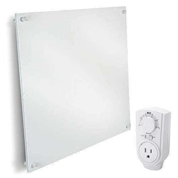 EconoHome wall mount space heater panel with thermostat and reflector, 400 watt convector heater for indoor heating.