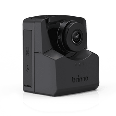Brinno EMPOWER TLC2020 construction time lapse camera capturing outdoor building progress with a compact design and adjustable lens