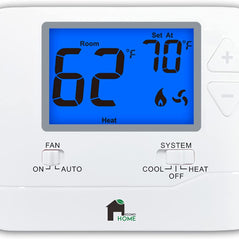 EconoHome Digital Non-Programmable Thermostat For Heat & Cooling