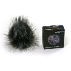 Zoom WSU-1 Hairy Windscreen for portable recorders, soft foam and fur cover to reduce wind noise during outdoor recordings.